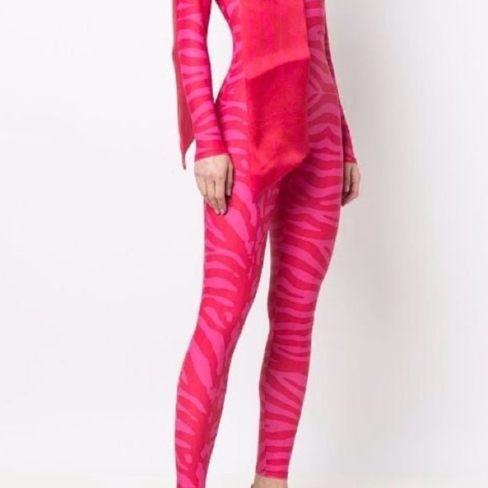 New Atu Body Couture Tiger-print Organza Bow Catsuit Pink Brand New

Bin: K